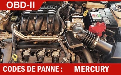 Codes de panne OBD2 Mercury