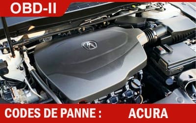 codes de panne OBD2 Acura