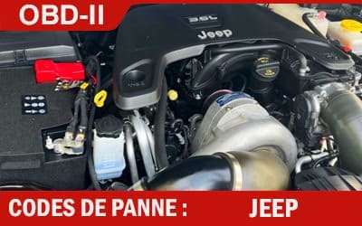 Codes de panne OBD2 Jeep