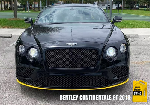Huile pour Bentley continentale GT 2018 Bentley continentale GT huile 0w-40