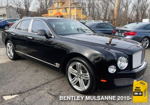 Les huiles pour Bentley 2010 et plus Bentley Mulsanne noir 2010