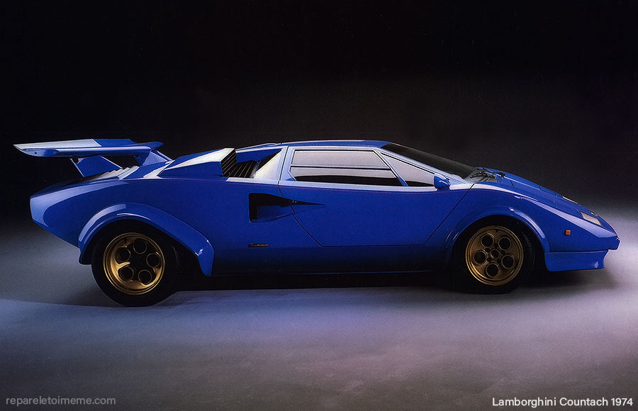Spécification détail technique de la Lamborghini Countach Image de la Lamborghini Countach 1974