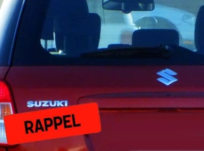 Rappels pour véhicules Suzuki